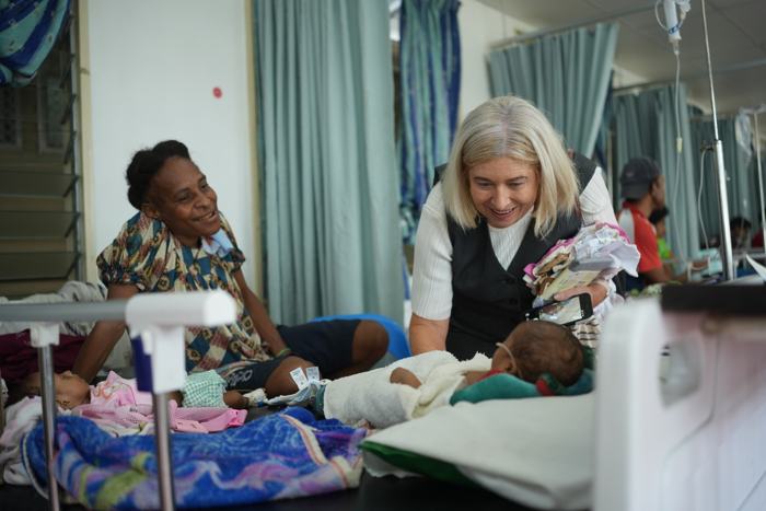 Delivering supplies to a hospital ward