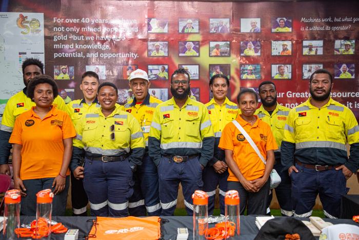 Mining company staff group photo